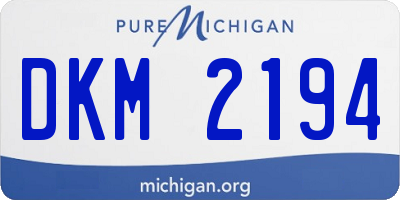 MI license plate DKM2194
