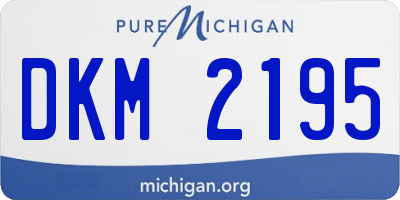 MI license plate DKM2195