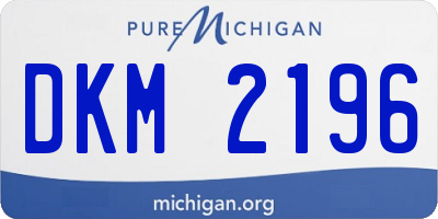 MI license plate DKM2196