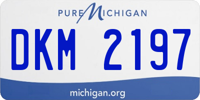 MI license plate DKM2197