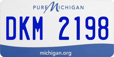 MI license plate DKM2198