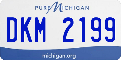 MI license plate DKM2199