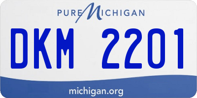 MI license plate DKM2201