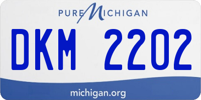 MI license plate DKM2202
