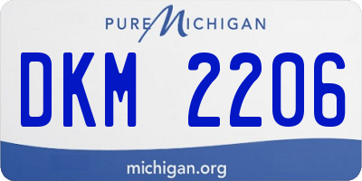 MI license plate DKM2206