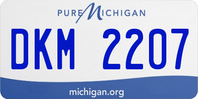 MI license plate DKM2207