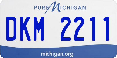 MI license plate DKM2211