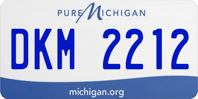 MI license plate DKM2212