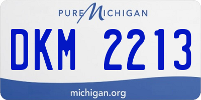MI license plate DKM2213