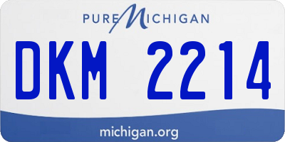 MI license plate DKM2214