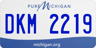 MI license plate DKM2219
