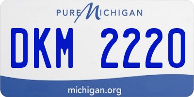 MI license plate DKM2220