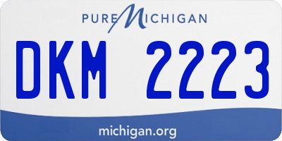 MI license plate DKM2223