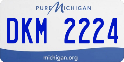 MI license plate DKM2224
