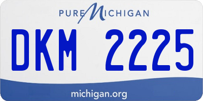 MI license plate DKM2225
