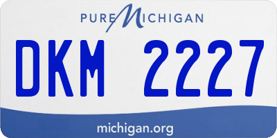 MI license plate DKM2227