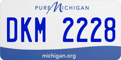 MI license plate DKM2228