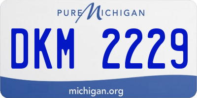 MI license plate DKM2229