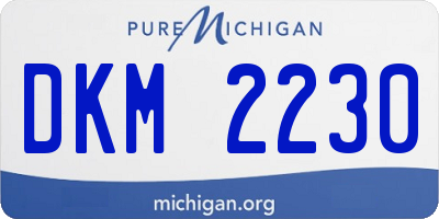 MI license plate DKM2230