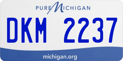 MI license plate DKM2237