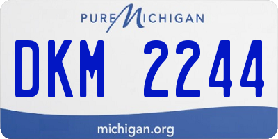 MI license plate DKM2244