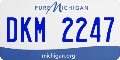 MI license plate DKM2247