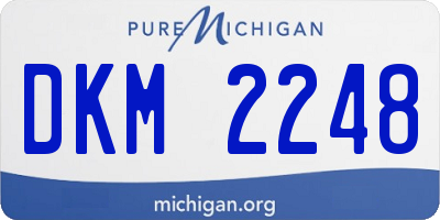 MI license plate DKM2248