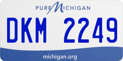 MI license plate DKM2249