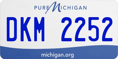 MI license plate DKM2252