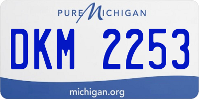 MI license plate DKM2253