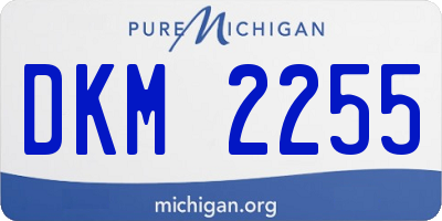 MI license plate DKM2255