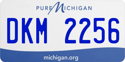 MI license plate DKM2256