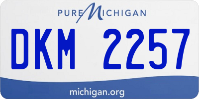 MI license plate DKM2257