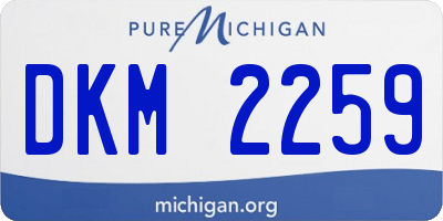 MI license plate DKM2259