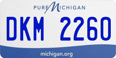 MI license plate DKM2260