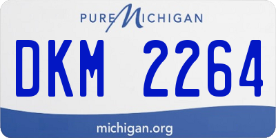 MI license plate DKM2264