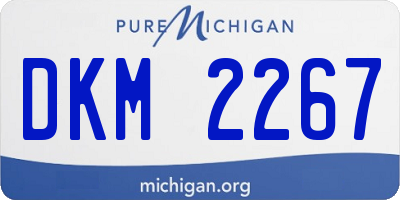 MI license plate DKM2267