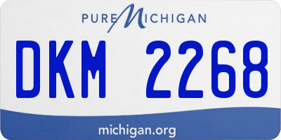 MI license plate DKM2268
