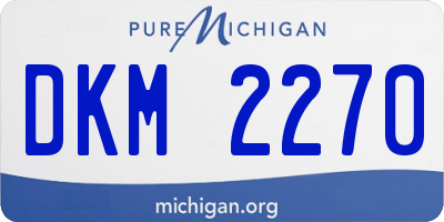 MI license plate DKM2270