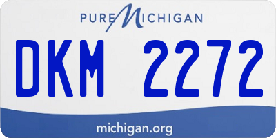 MI license plate DKM2272