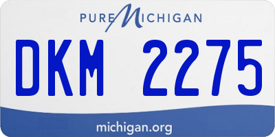 MI license plate DKM2275
