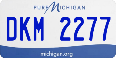 MI license plate DKM2277