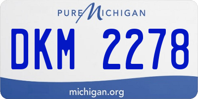 MI license plate DKM2278