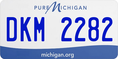 MI license plate DKM2282