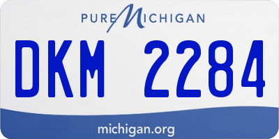 MI license plate DKM2284