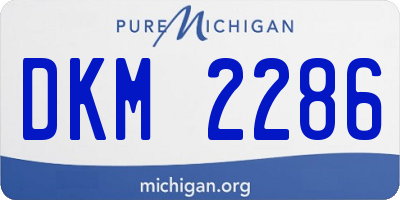 MI license plate DKM2286