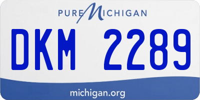 MI license plate DKM2289