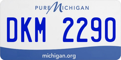 MI license plate DKM2290