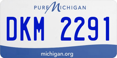 MI license plate DKM2291