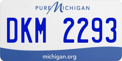 MI license plate DKM2293